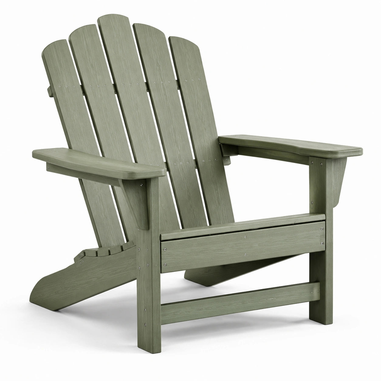 Adirondackstuhl Kunststoff Olivgrün 77 cm x 88 cm x 90 cm
