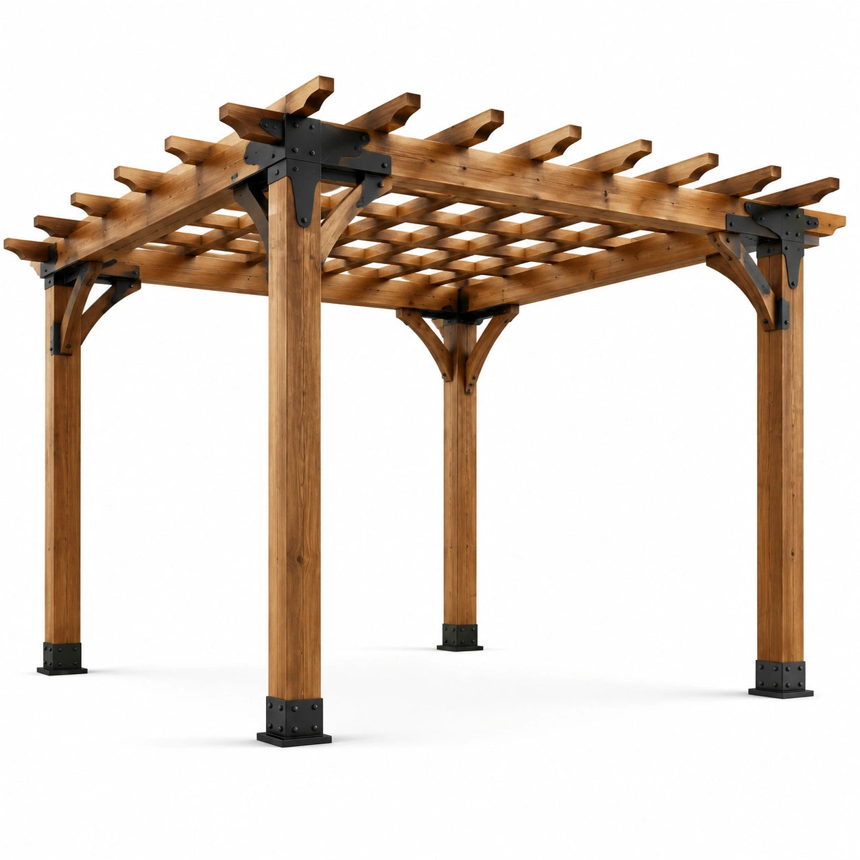 Holzpergola Quadratisch Kiefer 300x300x240cm