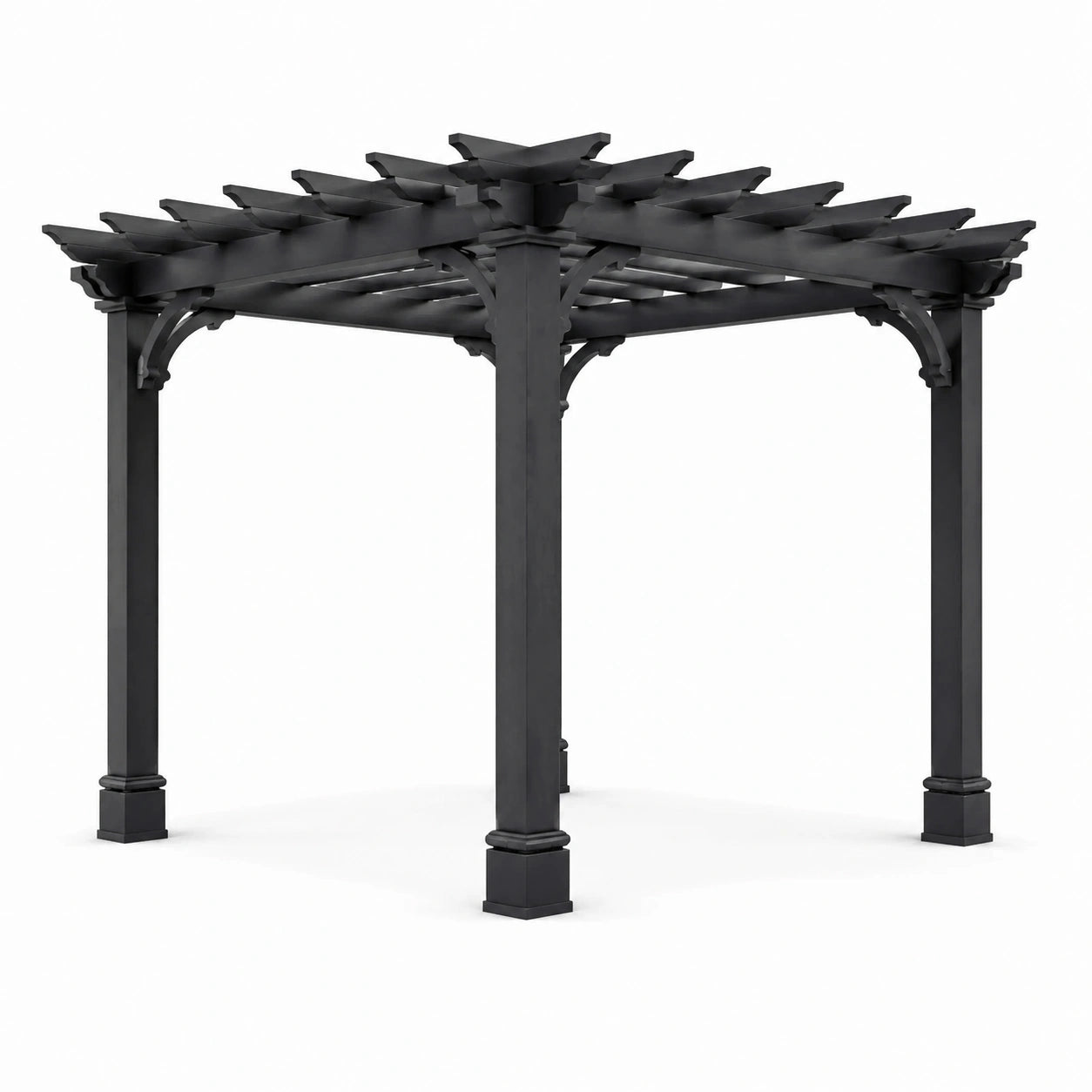 Aluminium Pergola Schwarz 300x300x240 cm
