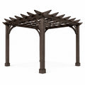 Holz Pergola Dunkelbraun Quadratisch 300x300 cm