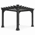 Aluminium Pergola in Schwarz 360x360x270cm