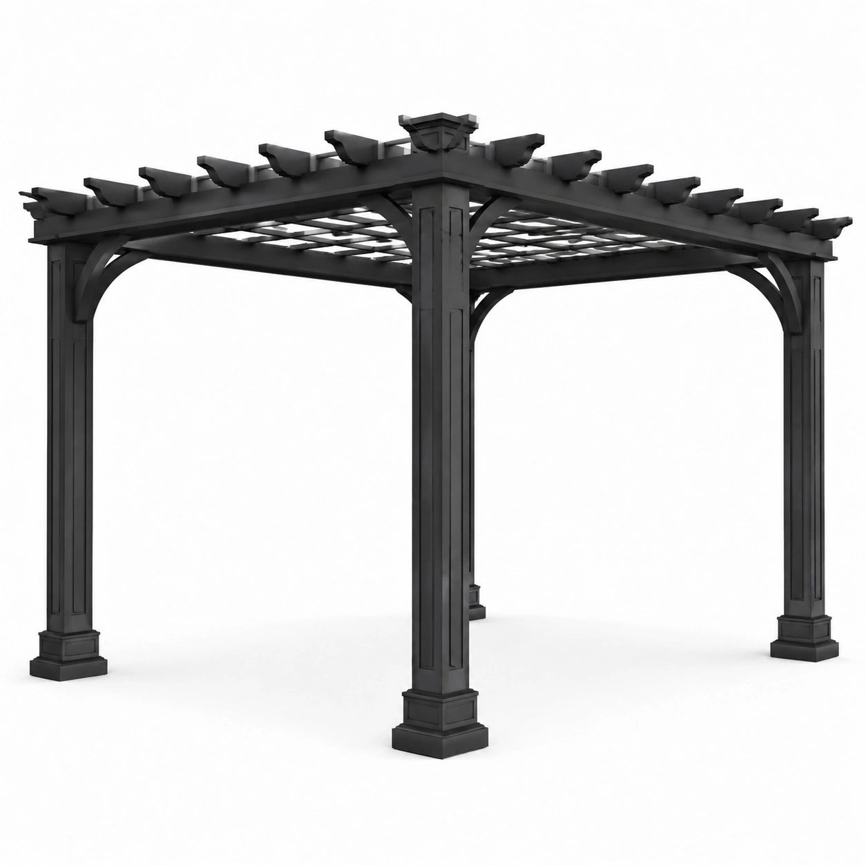Aluminium Pergola in Schwarz 360x360x270cm