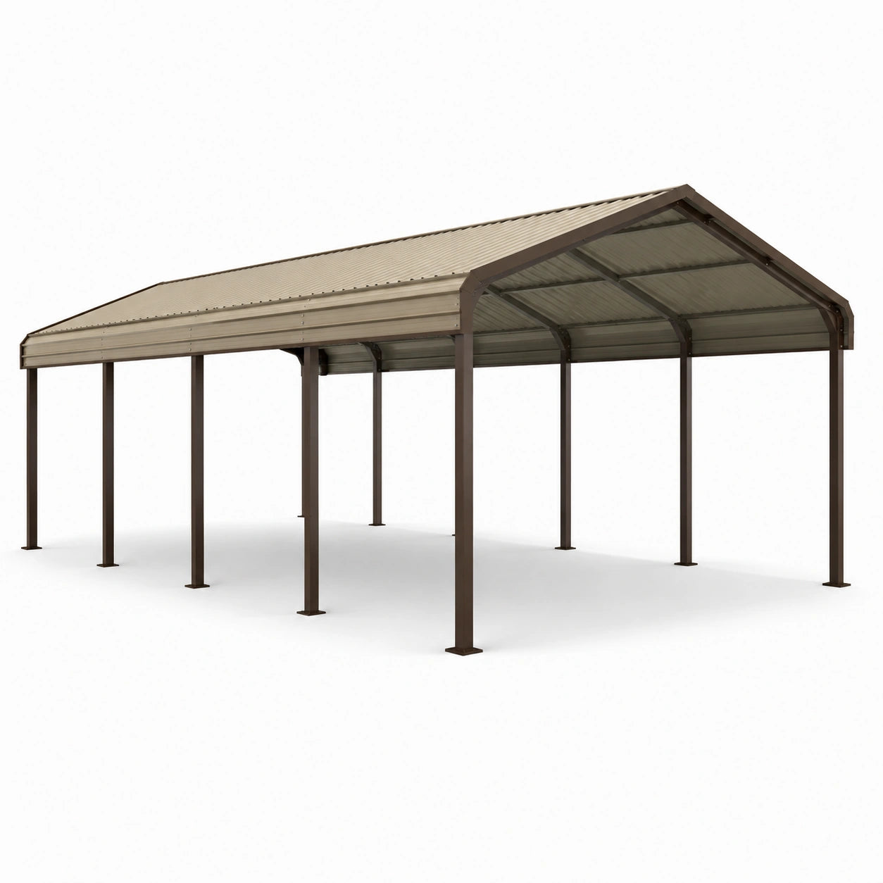 Carport aus Stahl Braun 800x300x250 cm