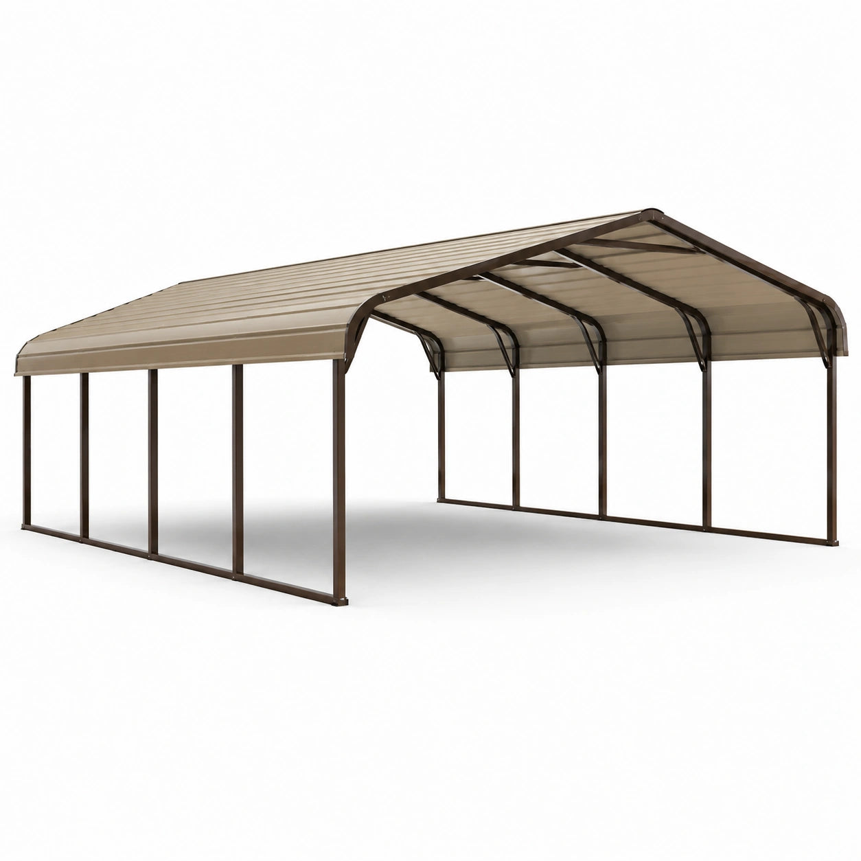 Stahl Carport Beige 600x300x280 cm