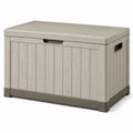 Rechteckige Kunststoff-Gartenbox 120x60x63 cm Beige