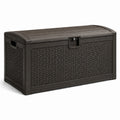 Gartenbox aus Polypropylen in Dunkelbraun 120x56x63 cm