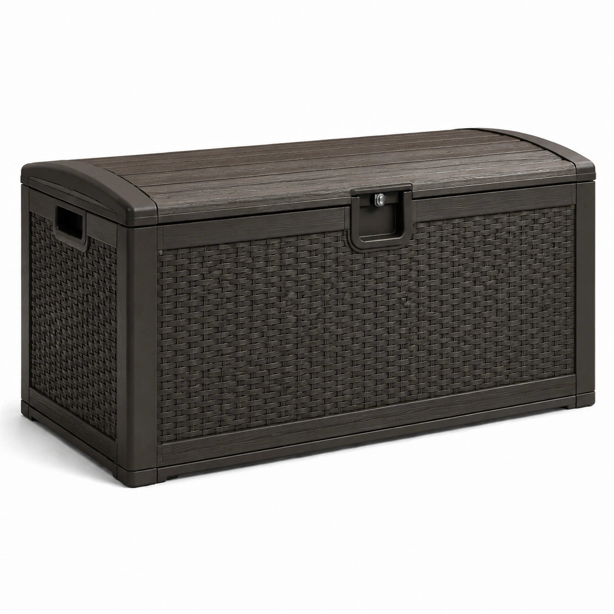 Gartenbox aus Polypropylen in Dunkelbraun 120x56x63 cm