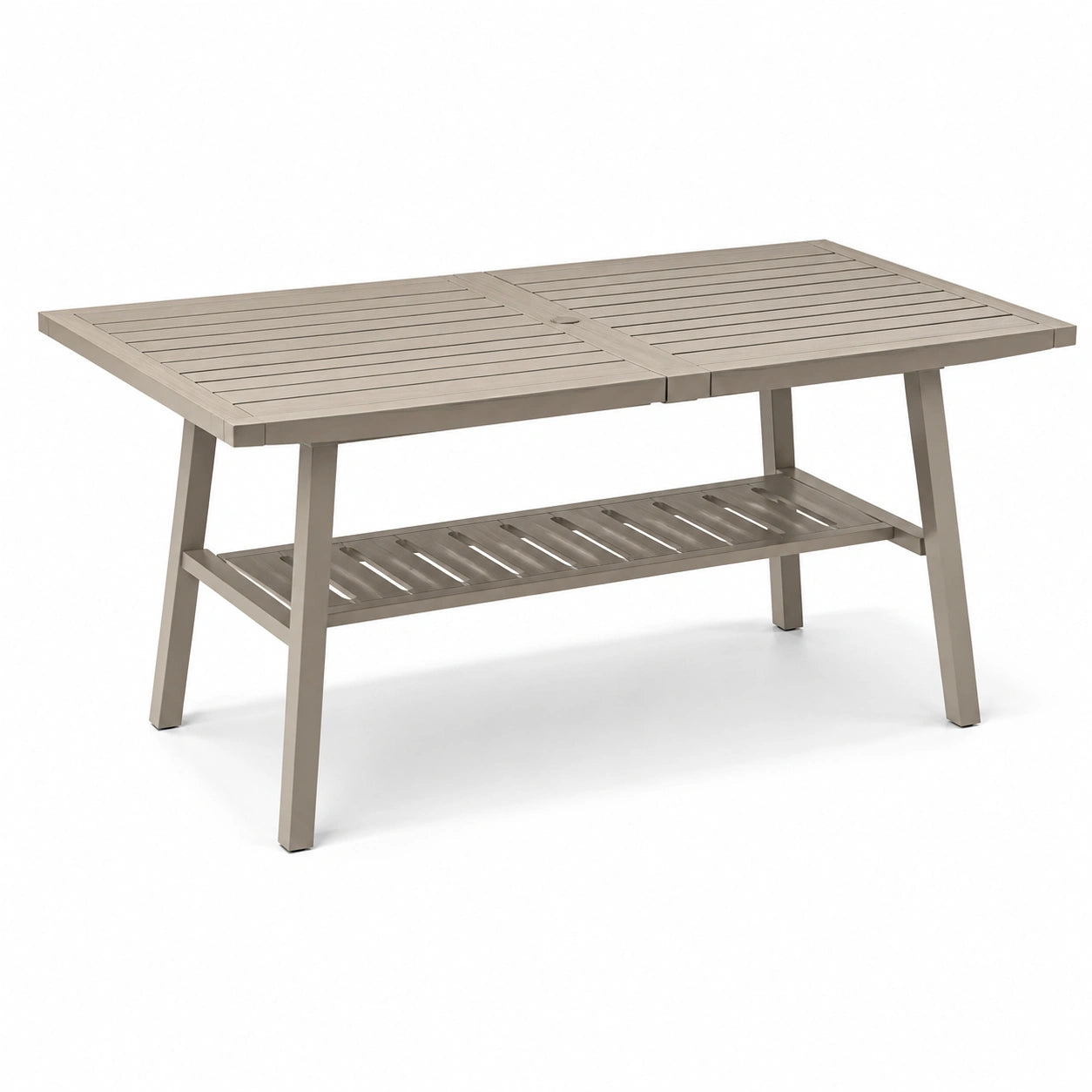 Aluminium Tisch Rechteckig Beige 150x90x75 cm