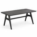 Rechteckiger Aluminiumtisch Anthrazit 180x90x75cm