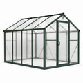 Aluminium Gewächshaus mit Polycarbonatplatten Grün 250x190x195 cm