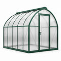Gewächshaus aus Aluminium und 6mm Polycarbonat grün