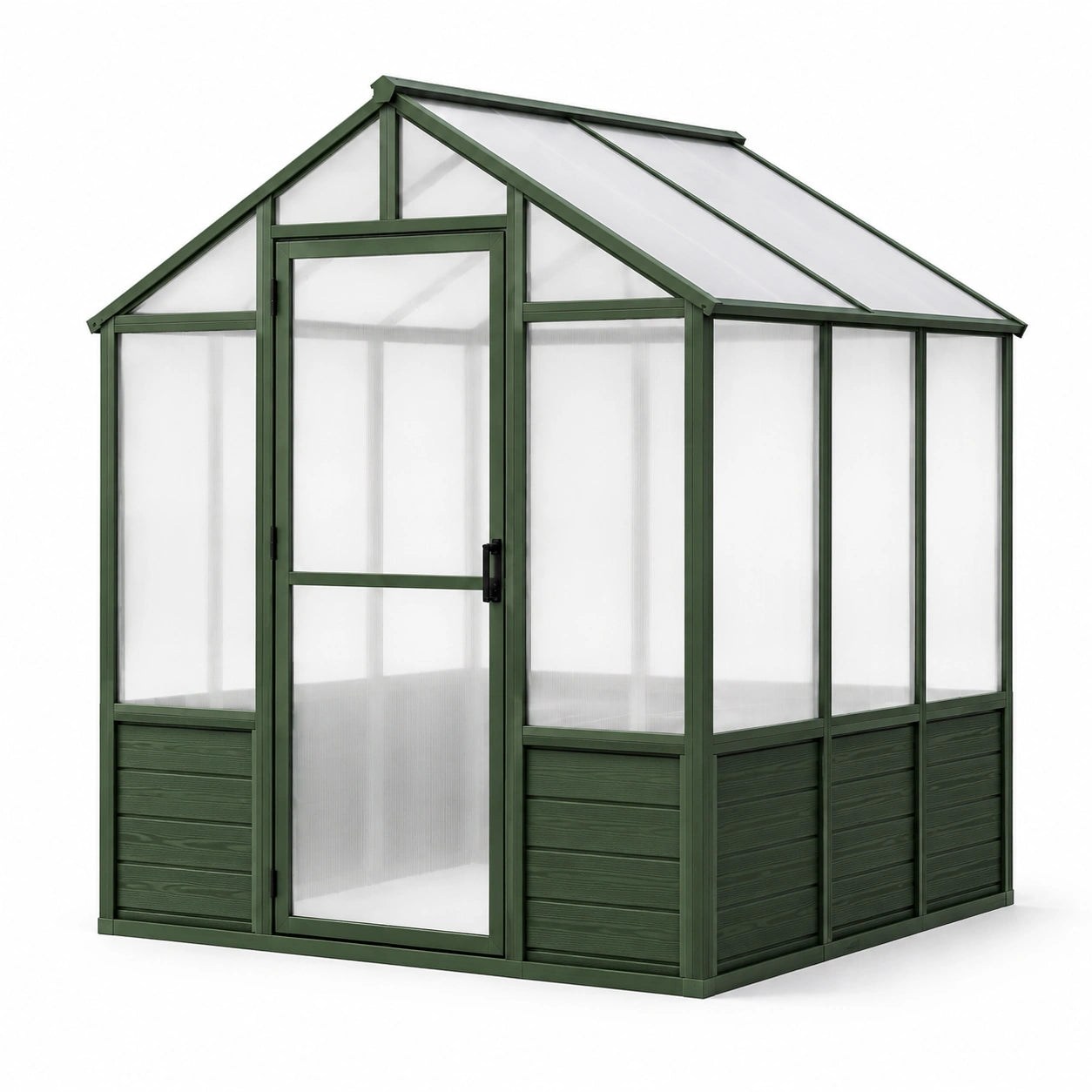 Gewächshaus Aluminium Polycarbonat Grün